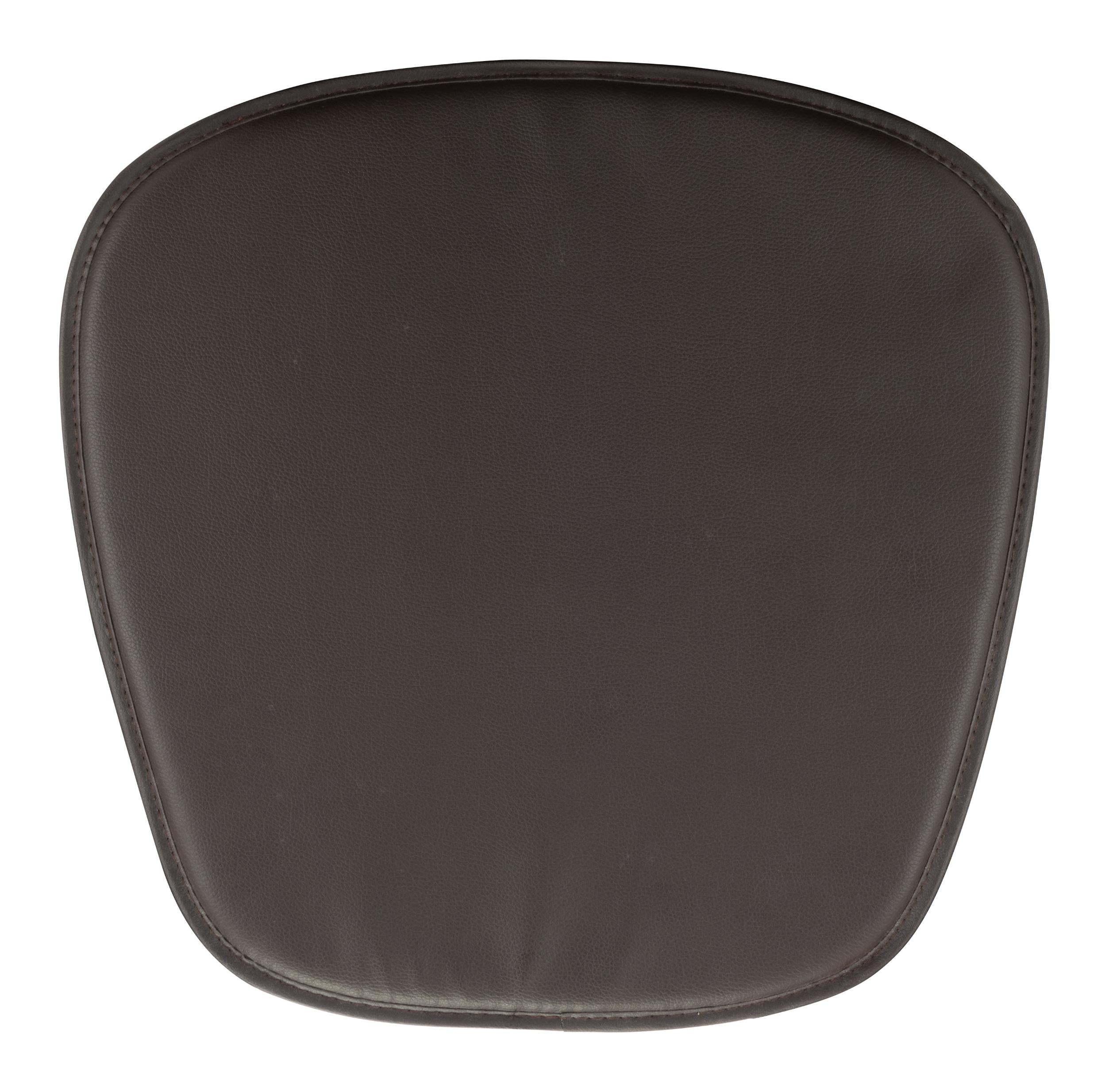 17" X 17" Espresso Synthetic Solid Color Dining Chair Cushion Seat Cushion