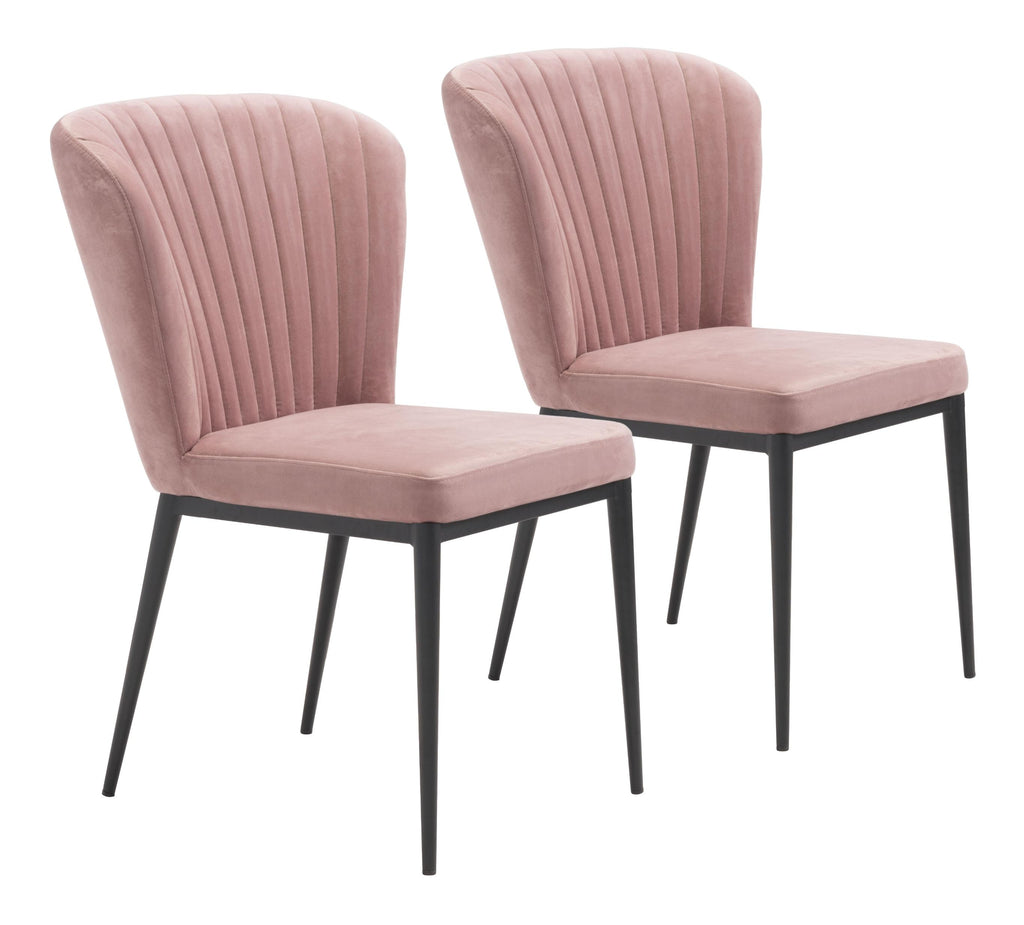 Set Of 2 Black Wingback Dining Chairs - 99fab 