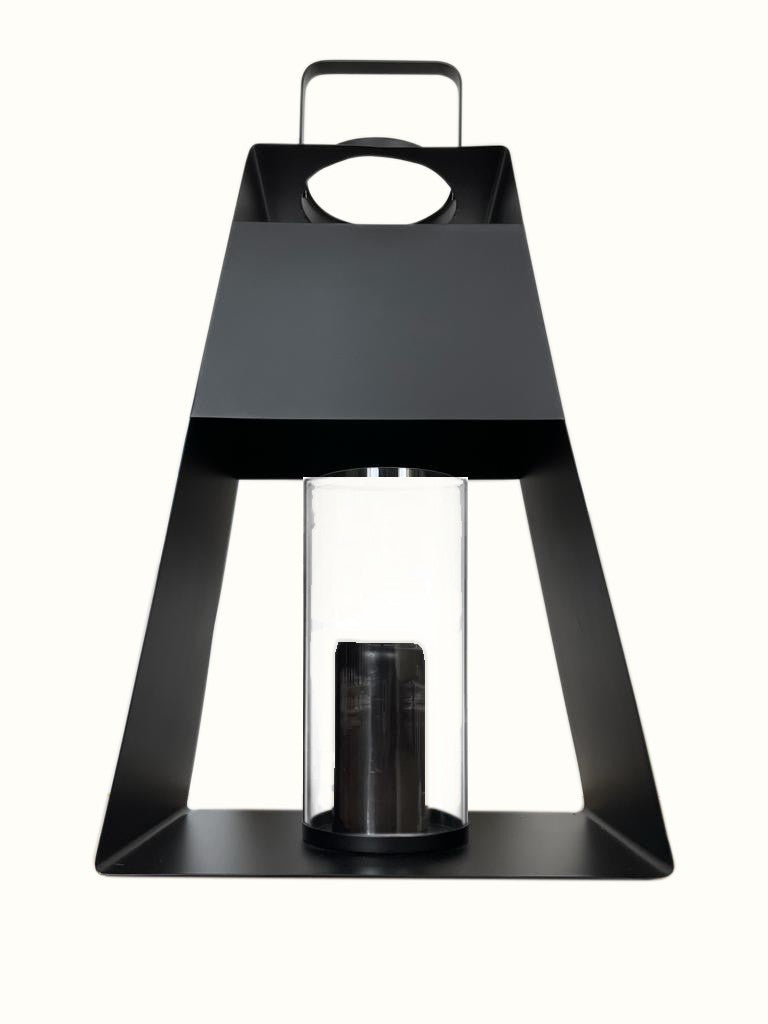 Modern Black and Glass Candle Holder - 99fab 