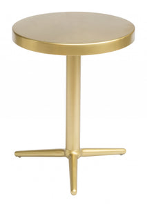 16" Gold Steel Round End Table