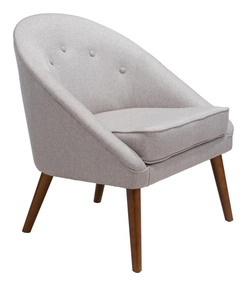 Light Gray Wooden Deep Chair - 99fab 