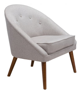 Light Gray Wooden Deep Chair