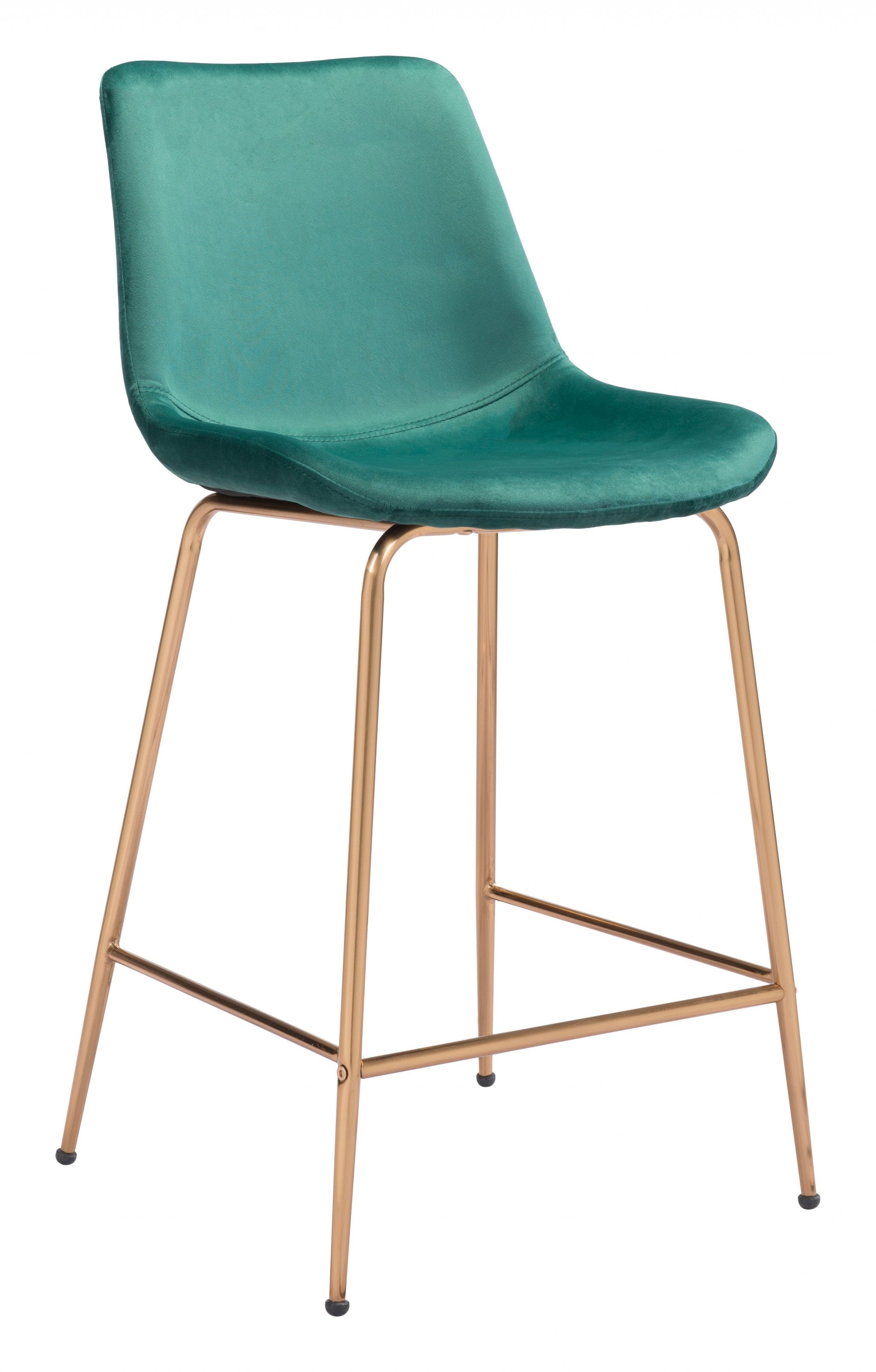 39" Green Steel Low Back Chair With Footrest