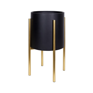 Black and Gold Metal Plant Stand