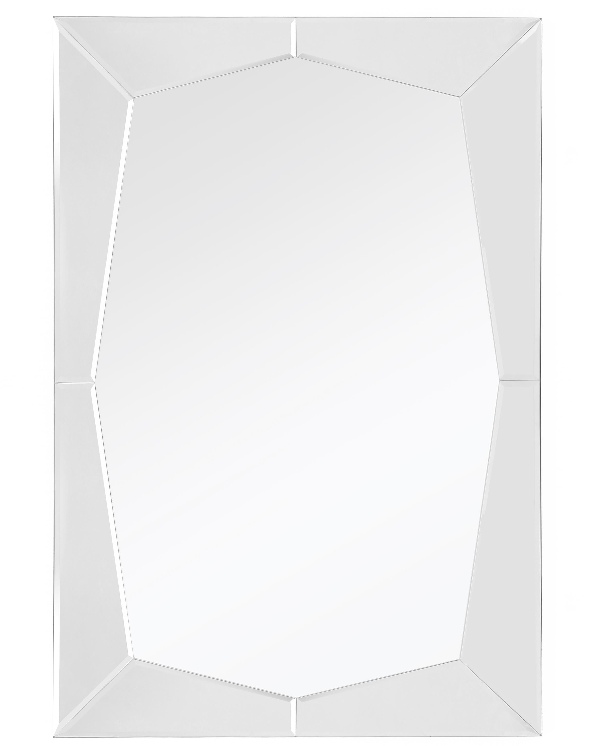 36" Mirrored Rectangle Accent Mirror Wall Mounted With Glass Frame