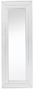 48" Mirrored Rectangle Full Length Hanging Mirror Wall Mounted With Glass Frame