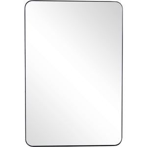 42" Painted Rectangle Accent Mirror Wall Mounted With Metal Frame