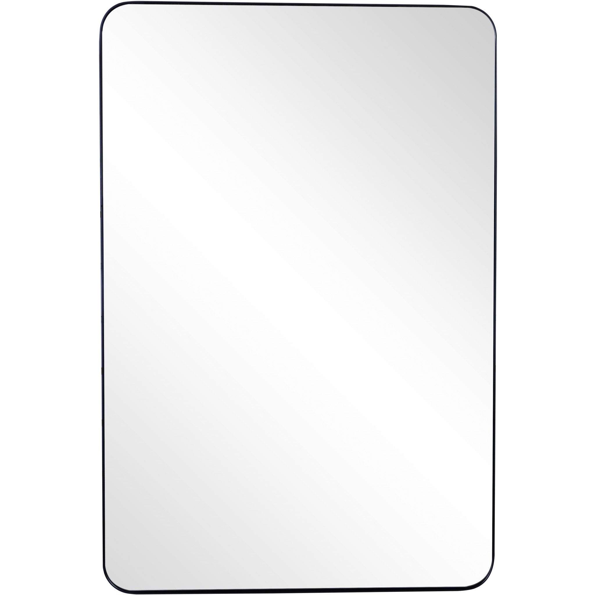 42" Painted Rectangle Accent Mirror Wall Mounted With Metal Frame