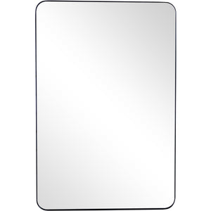 42" Painted Rectangle Accent Mirror Wall Mounted With Metal Frame