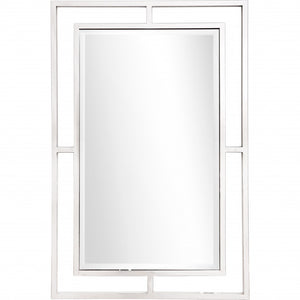 42" Painted Rectangle Accent Mirror Wall Mounted With Metal Frame