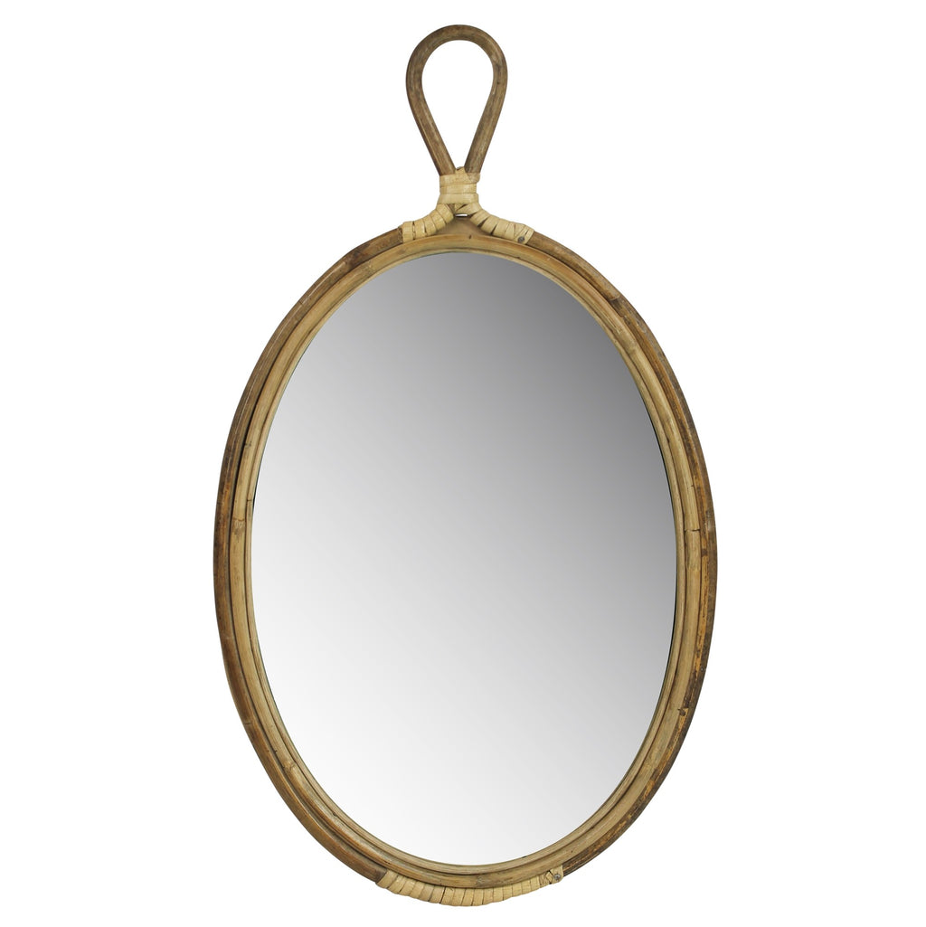 Oval Bamboo Wall Mirror - 99fab 