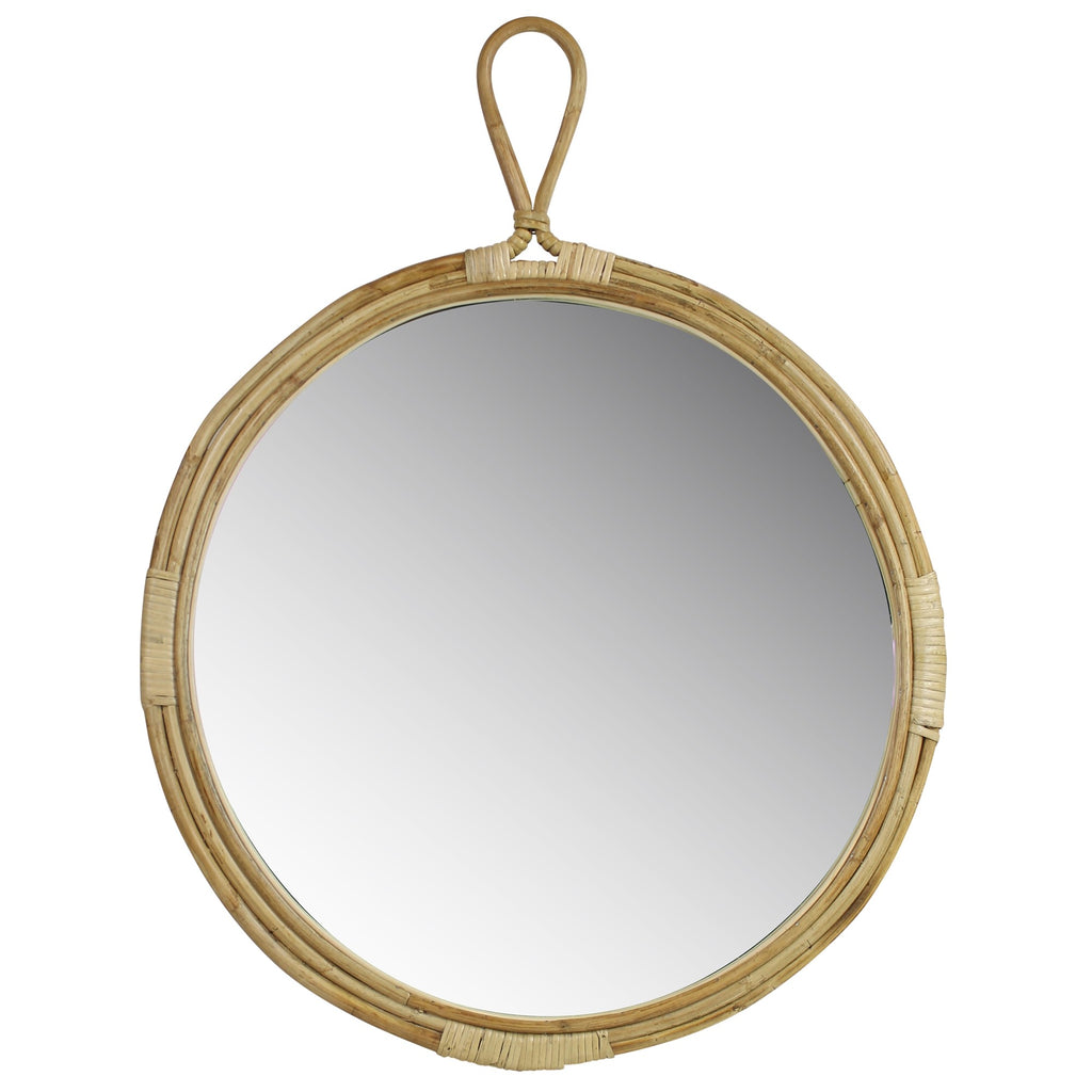 Round Bamboo Wall Mirror - 99fab 