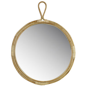 Round Bamboo Wall Mirror