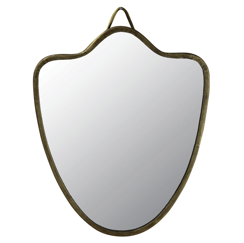 Gold Shield Shaped Wall Mirror - 99fab 