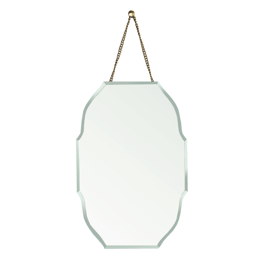 Rounded Octagon Beveled Hanging Mirror - 99fab 