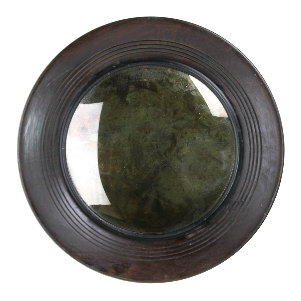 Dark Brown Wooden Convex Mirror - 99fab 