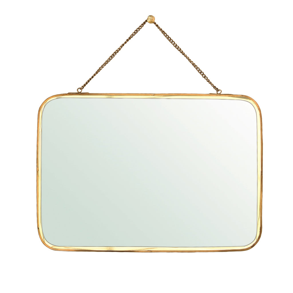 Gold Metal Horizontal Wall Mirror - 99fab 