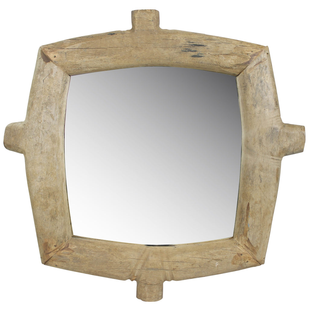Natural Wooden Square Wall Mirror - 99fab 