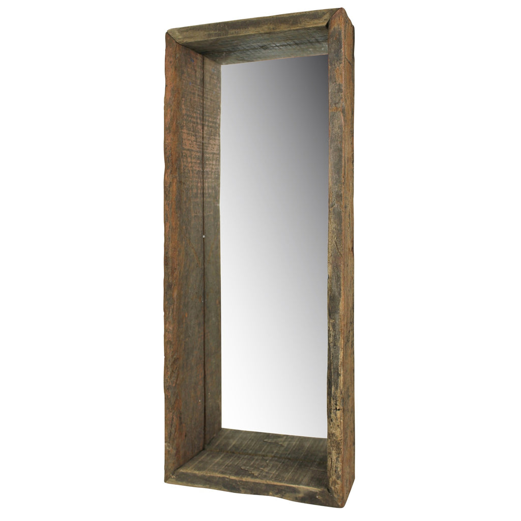 Petite Wooden Mirrored Shelf - 99fab 