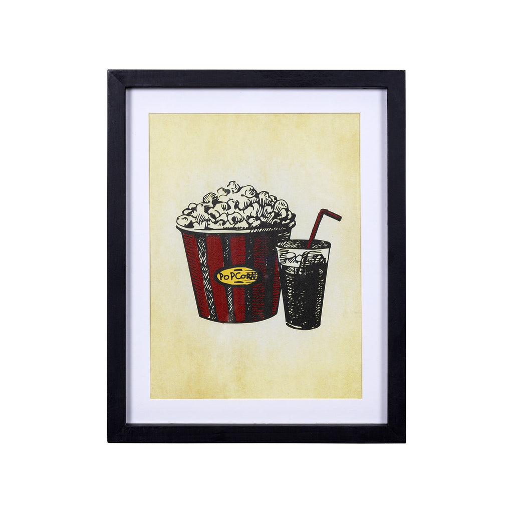 Contemporary Popcorn and Drink Framed Wall Art - 99fab 