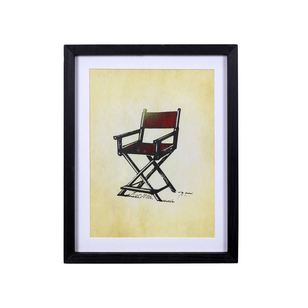 Contemporary Director's Chair Framed Wall Art - 99fab 