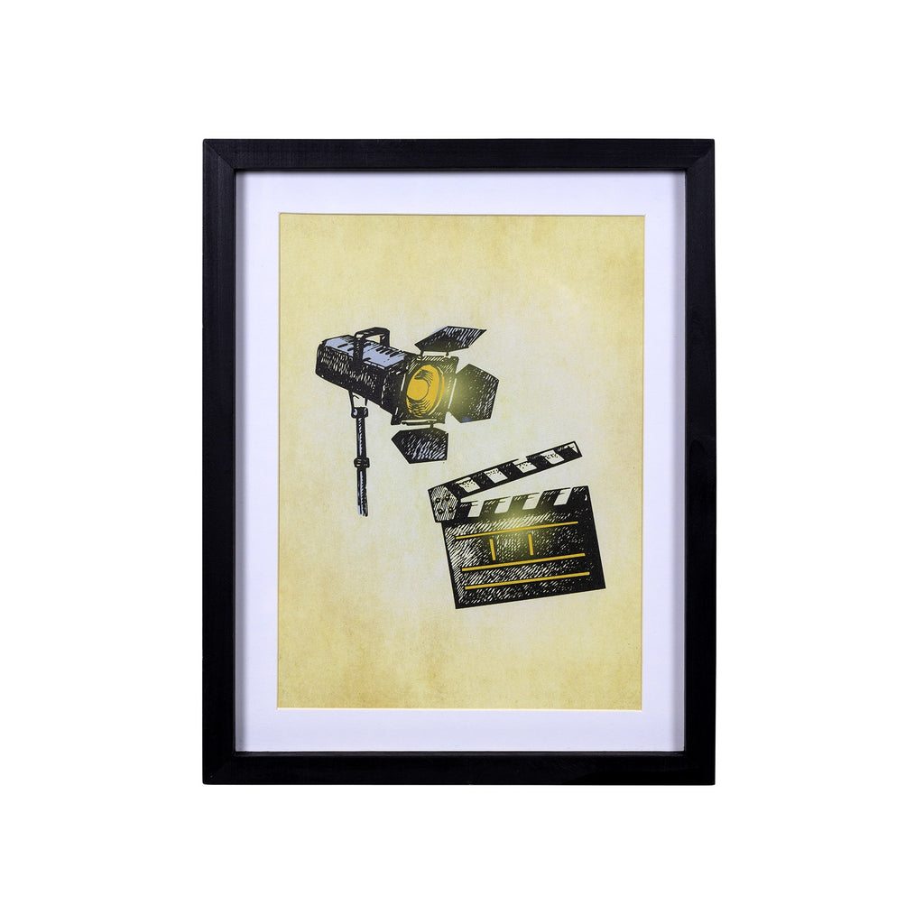 Contemporary Movie Light and Clapperboard Wall Art - 99fab 