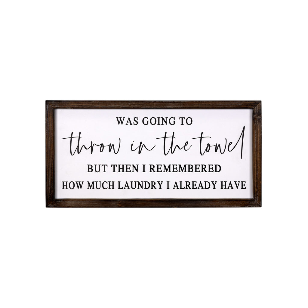 Throw In The Towel Framed Wall Art - 99fab 