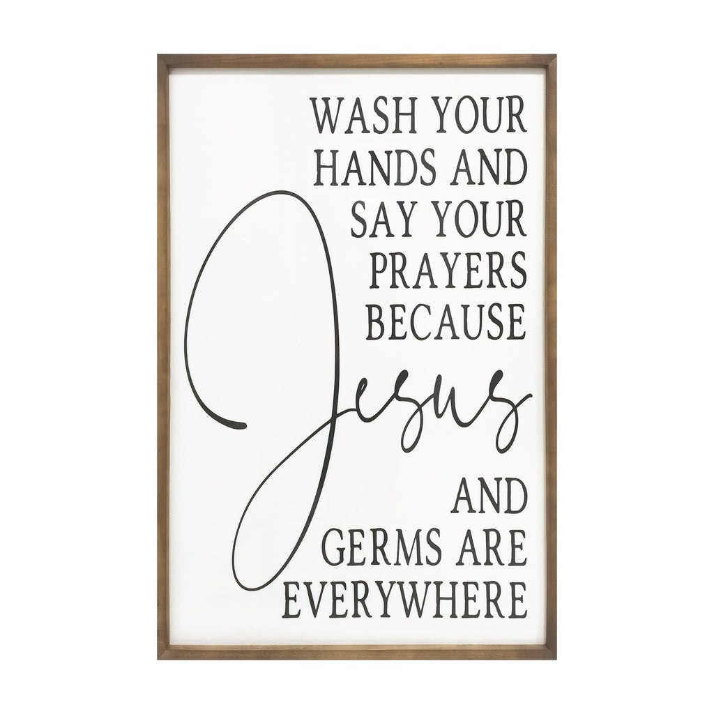 Jesus and Germs Are Everywhere Framed Wall Art - 99fab 