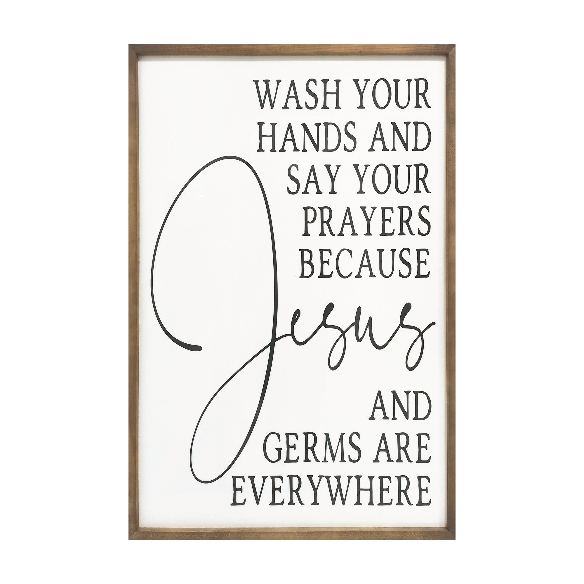 Jesus and Germs Are Everywhere Framed Wall Art