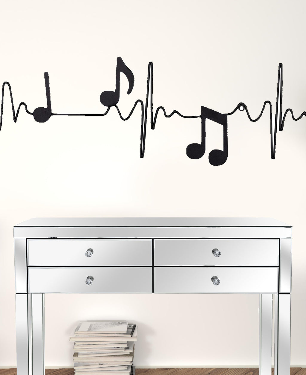 Black Metal Sound Wave Wall Décor - 99fab 