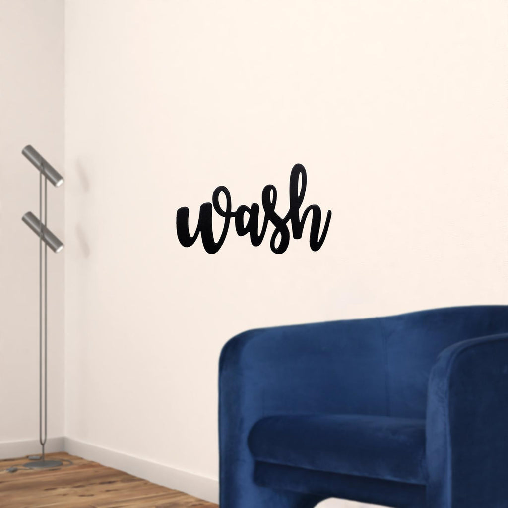 Black Metal Wash and Dry Wall Sign - 99fab 