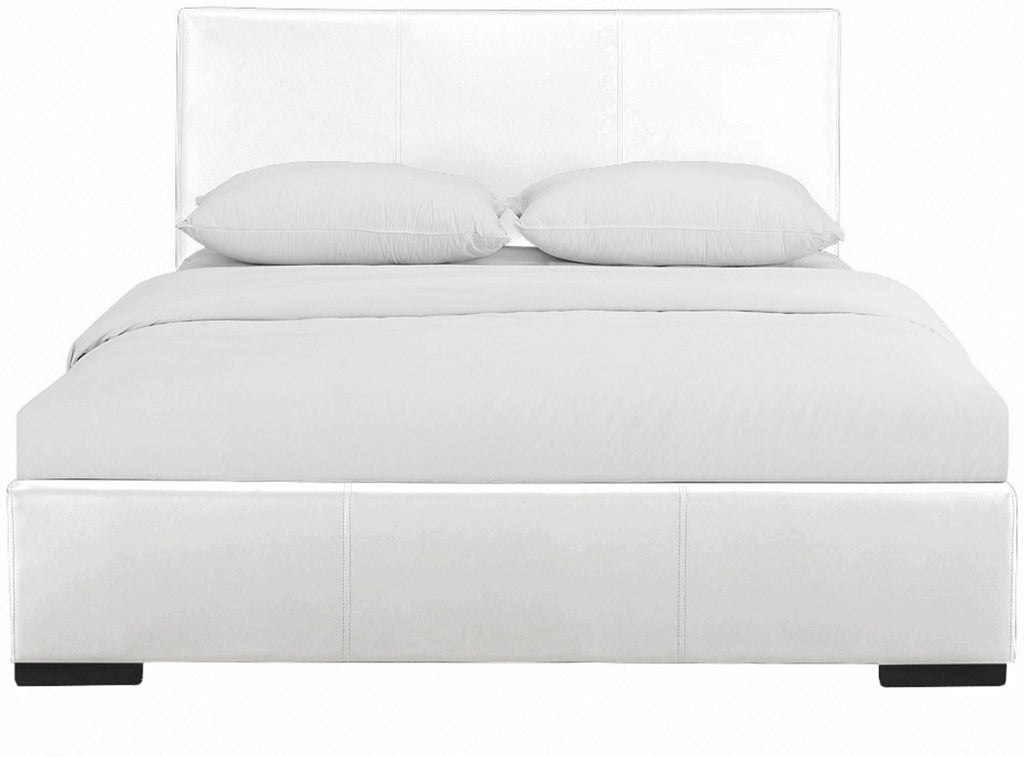 White Upholstered Twin Platform Bed - 99fab 