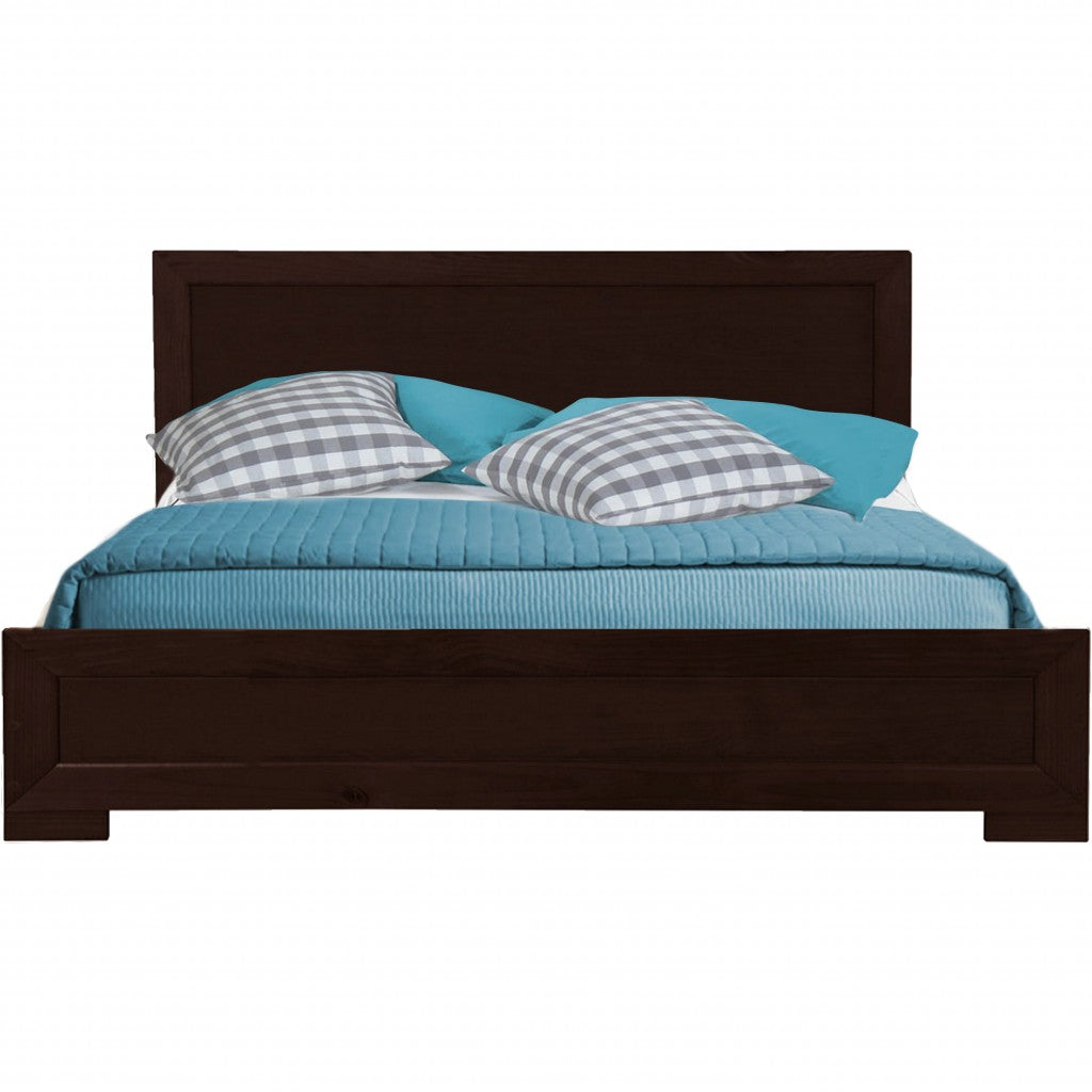 Espresso Wood Twin Platform Bed - 99fab 