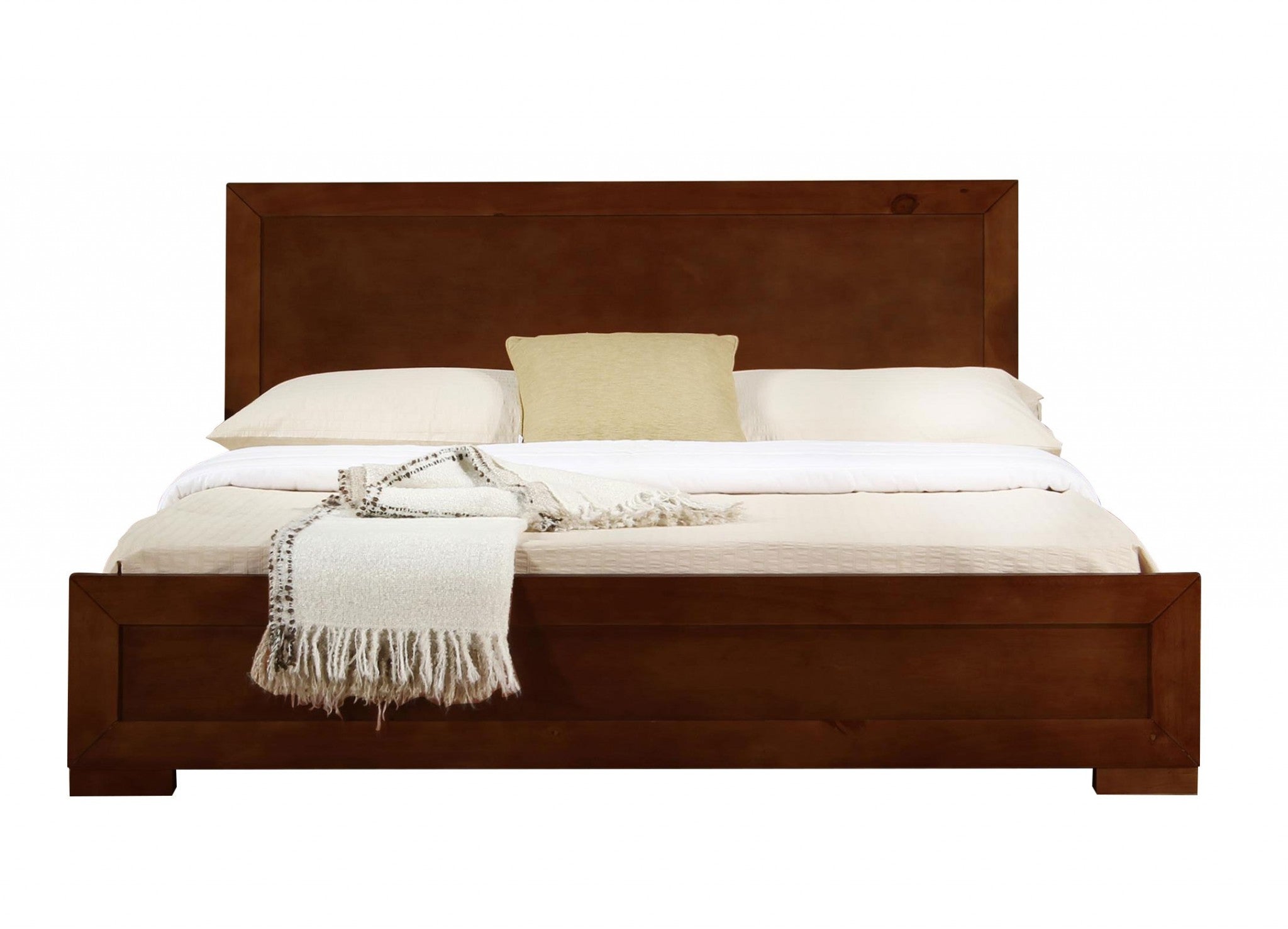 Walnut Wood Twin Platform Bed