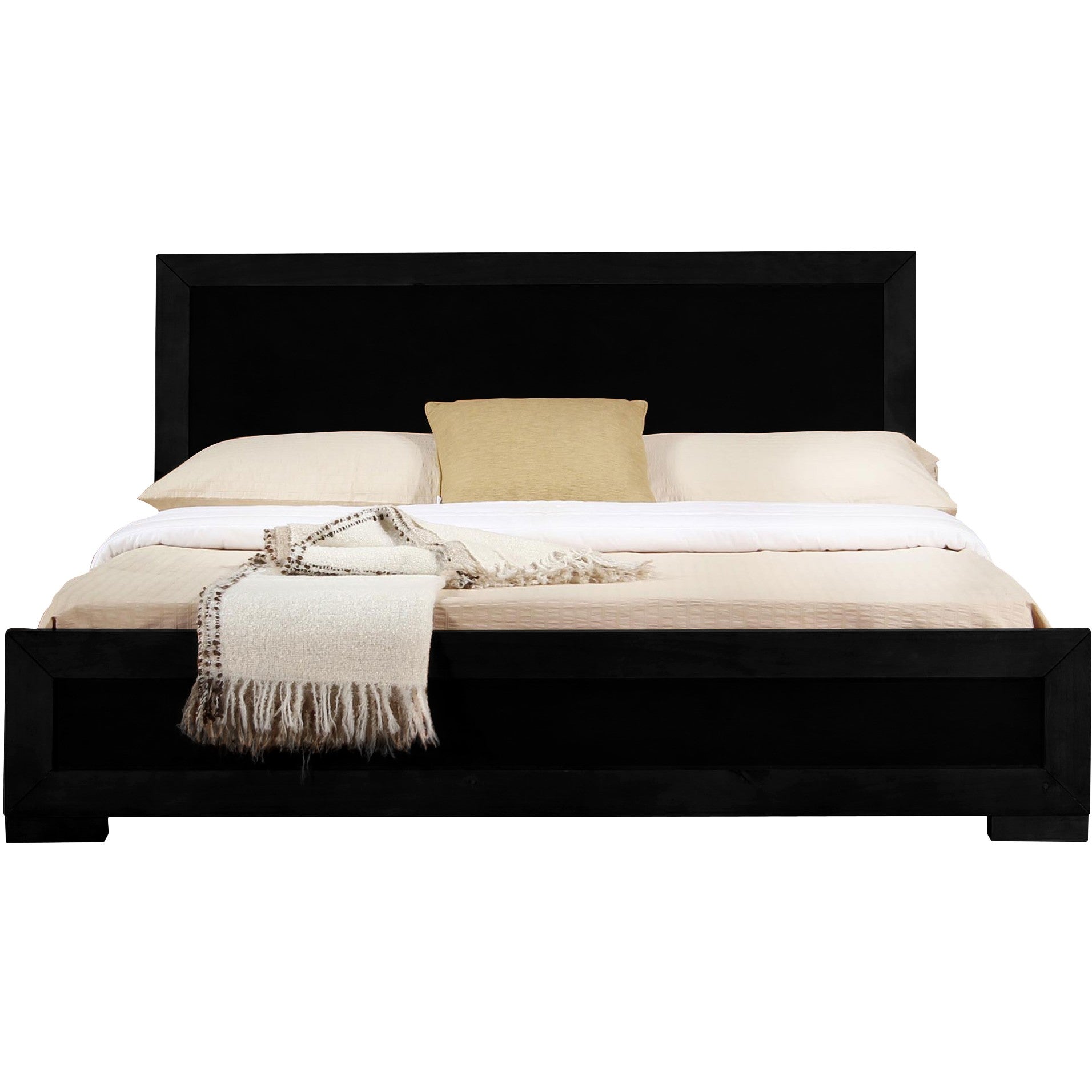 Black Wood Twin Platform Bed