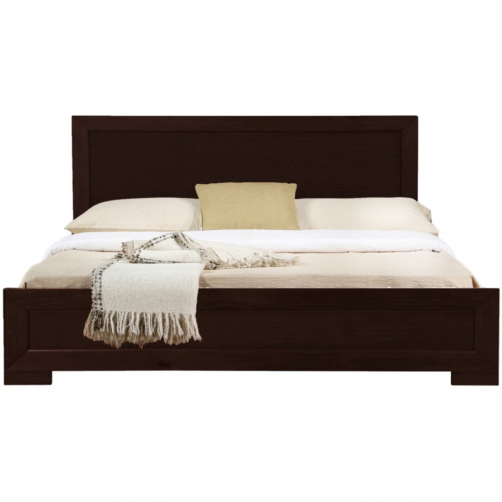 Espresso Wood Twin Platform Bed - 99fab 