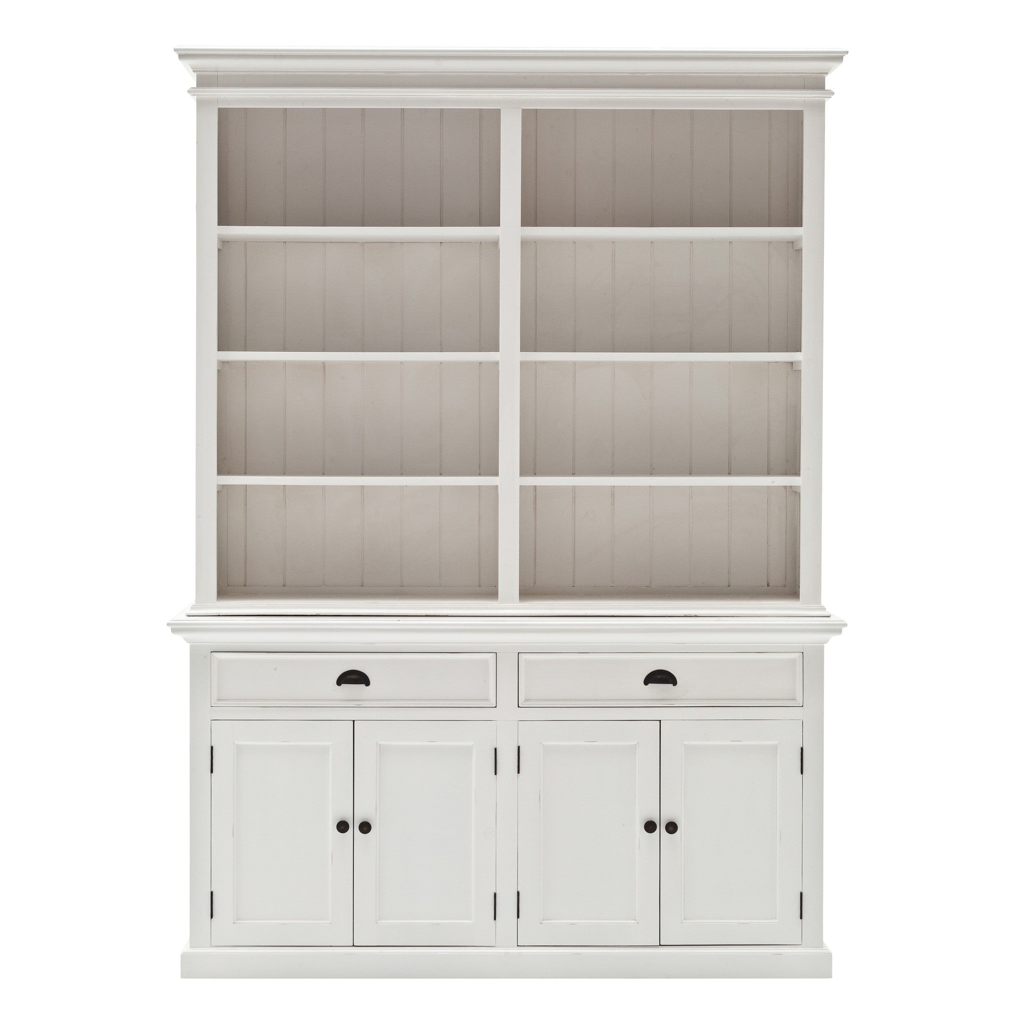 Classic White Hutch Bookcase Unit