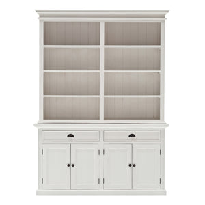 Classic White Hutch Bookcase Unit