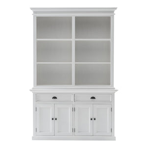 Classic White Buffet Hutch Unit with 6 Shelves