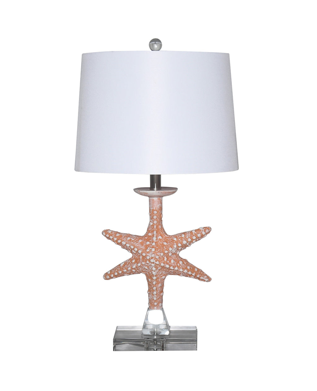 Set of 2 Orange Coastal Starfish Table Lamps - 99fab 