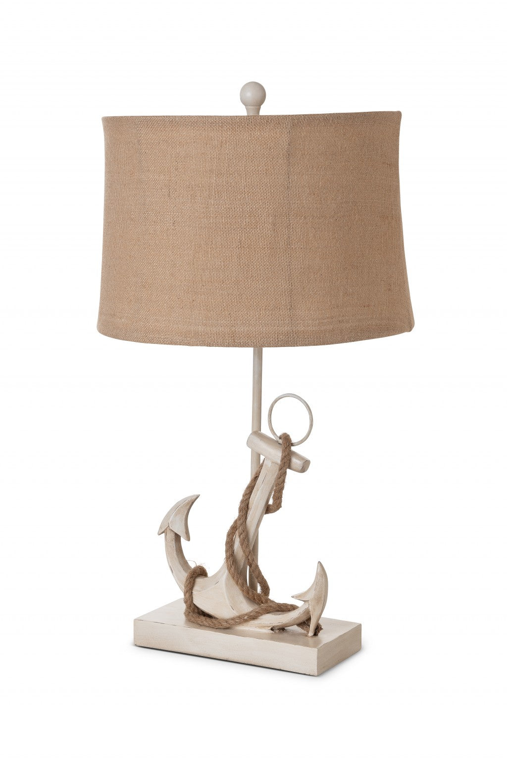 Set of 2 Tan and White Anchor Table Lamps - 99fab 