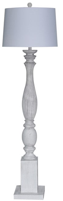 White Wash Plantation Floor Lamp - 99fab 