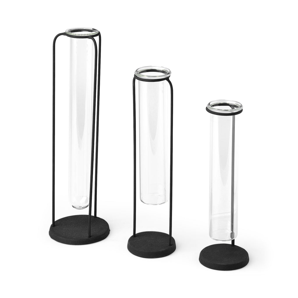Set of Three Test Tube Stand Vases - 99fab 