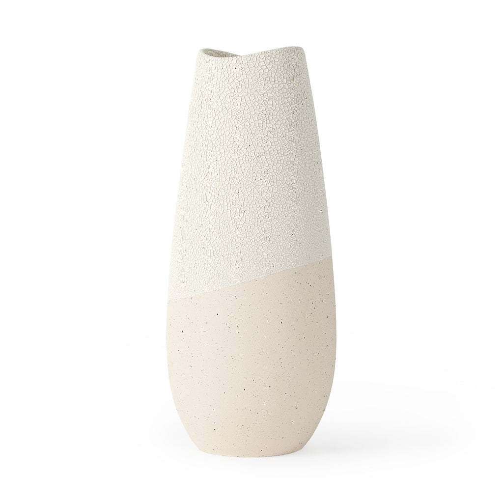 Blush Two Tone Organic Crackle Glaze Ceramic Vase - 99fab 