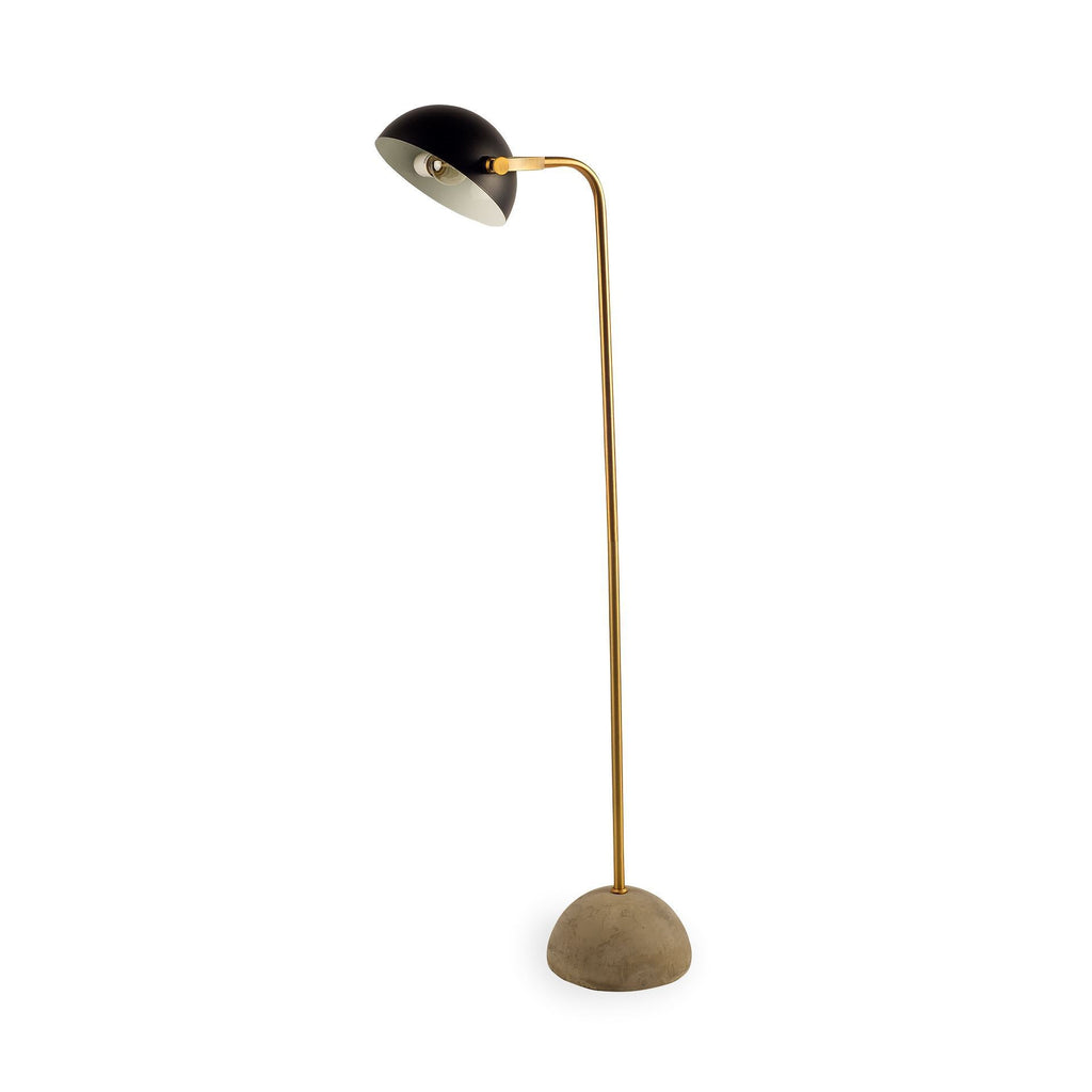 Antiqued Gold Black and Concrete Floor Lamp - 99fab 