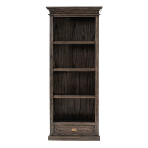 Black Wash Bookcase With One Drawer