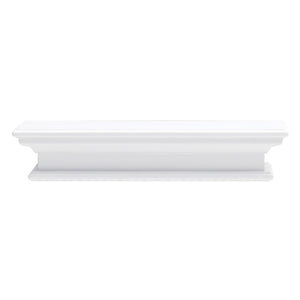 23" Classic White Floating Wall Shelf