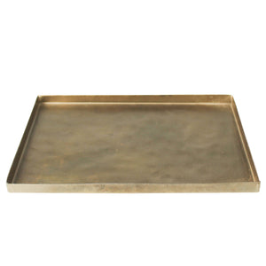 Jumbo Gold Metal Rectangular Tray