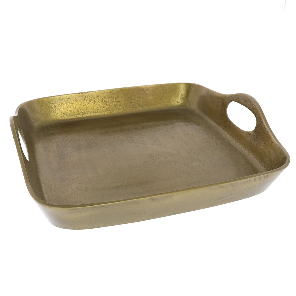 Jumbo Gold Cast Iron Serving Tray - 99fab 