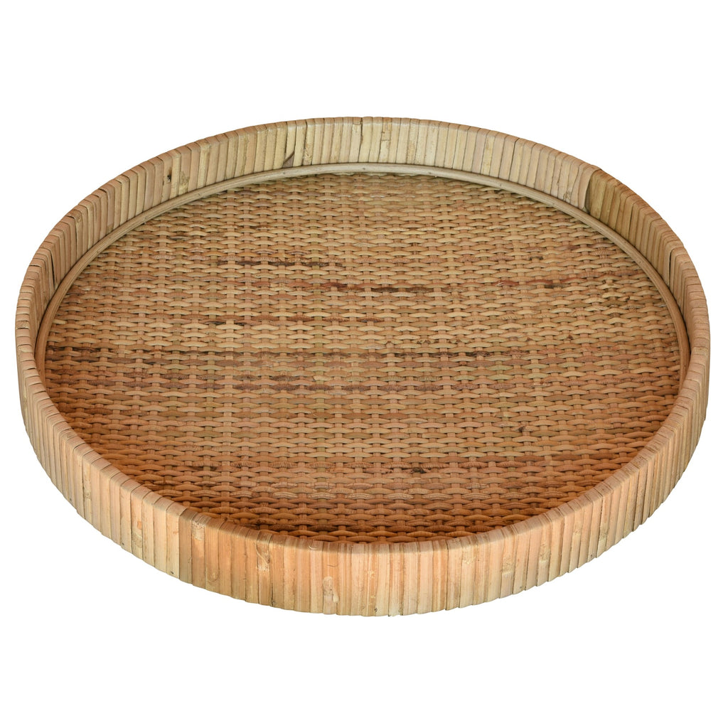 Jumbo Braided Bamboo Round Tray - 99fab 